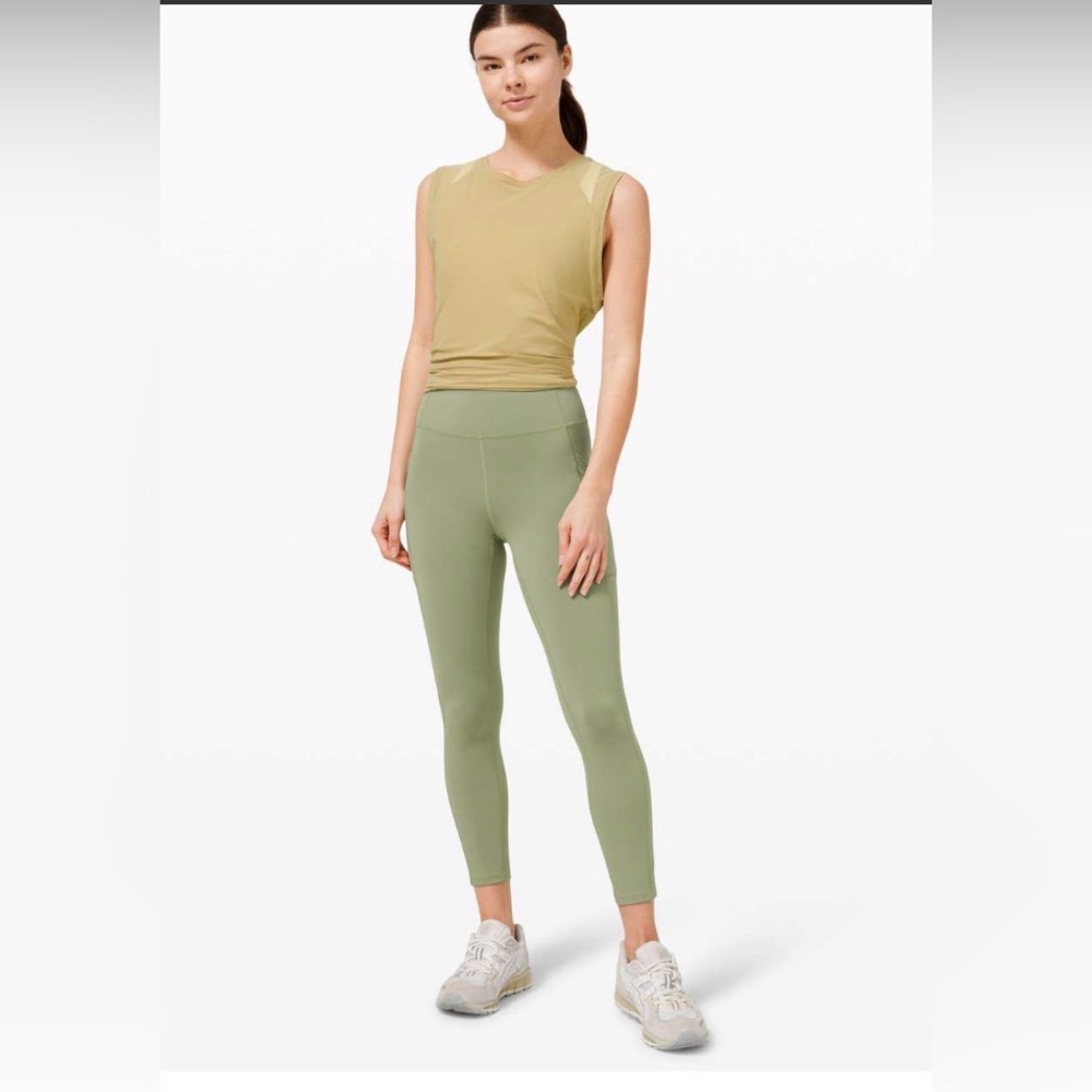 Lululemon Invigorate High-Rise Tight 25" Willow Green size 6